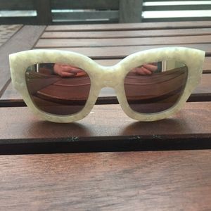 ROBERI AND FRAUD ACETATE MIRRORED SUNGLASSES